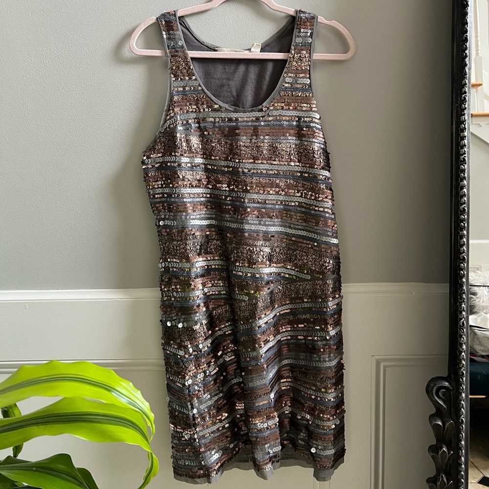Chelsea and Violet Sequins Brown Mini Dress Size L